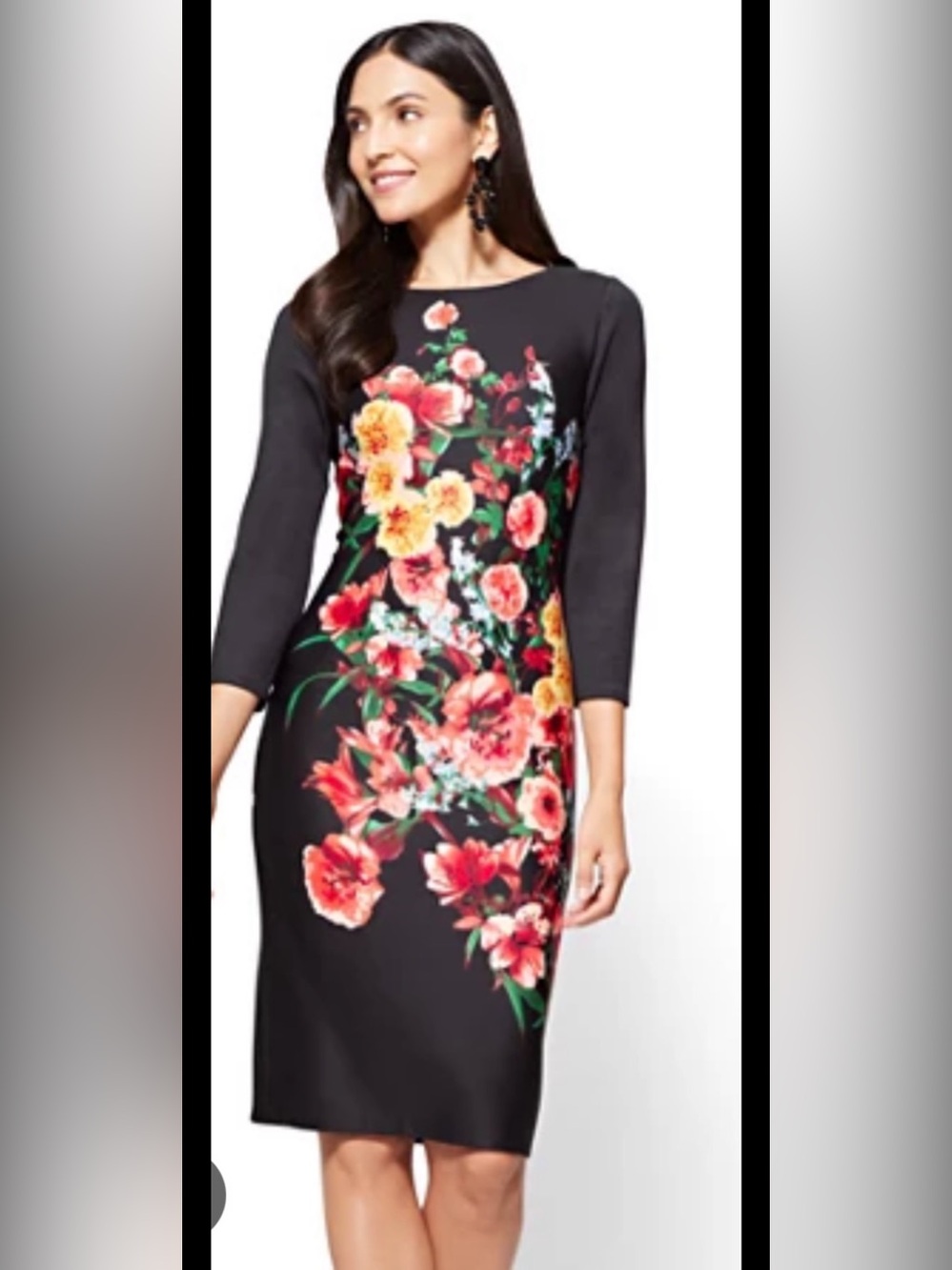 New York flower dress L